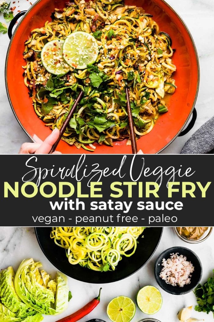 stir fry noodle zoodle satay sauce pin