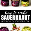 sauerkraut and ingredients collage