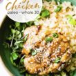 Healthy Chicken Teriyaki Recipe #paleo #chicken #whole30 #dinner
