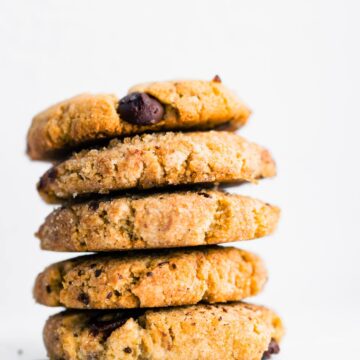 stack of almond flour cookies