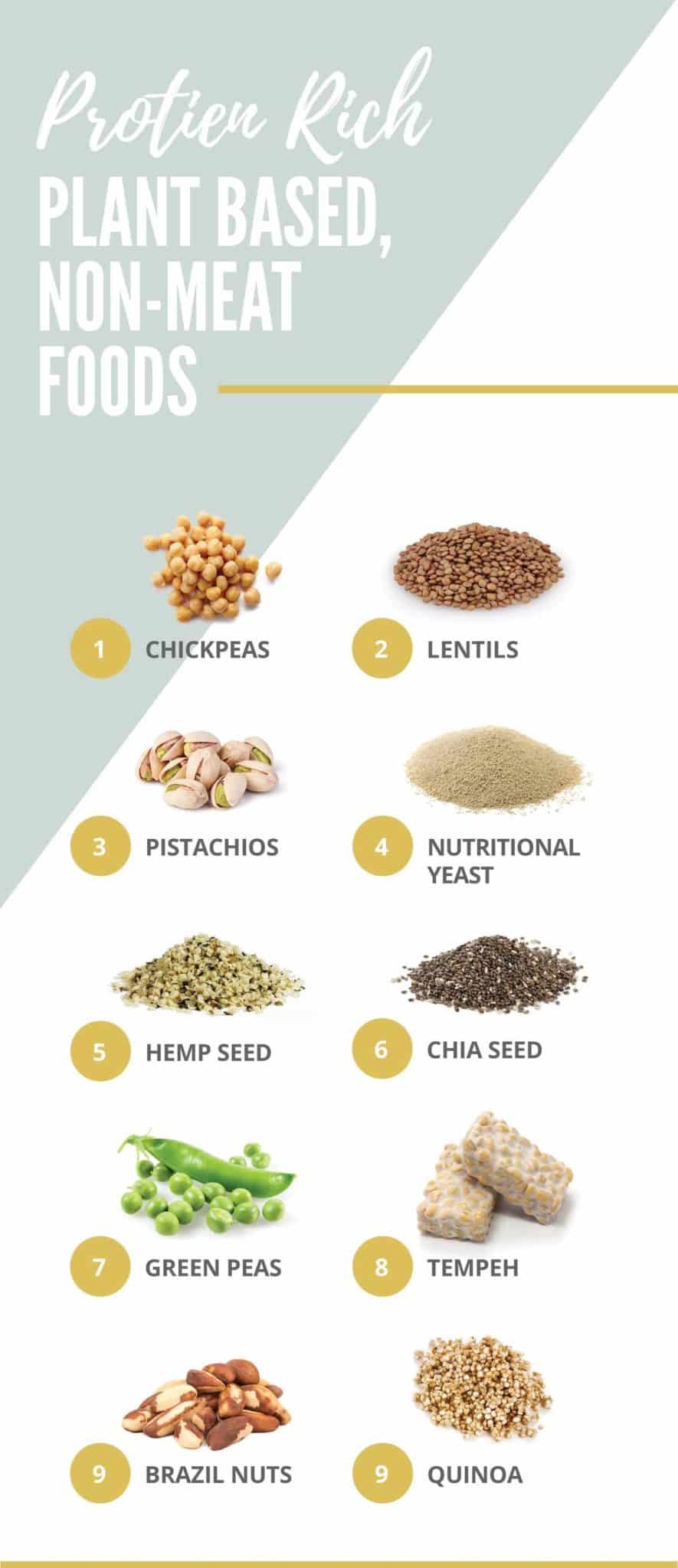 chart of plant based protein rich foods