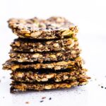 stack of homemade healthy crackers