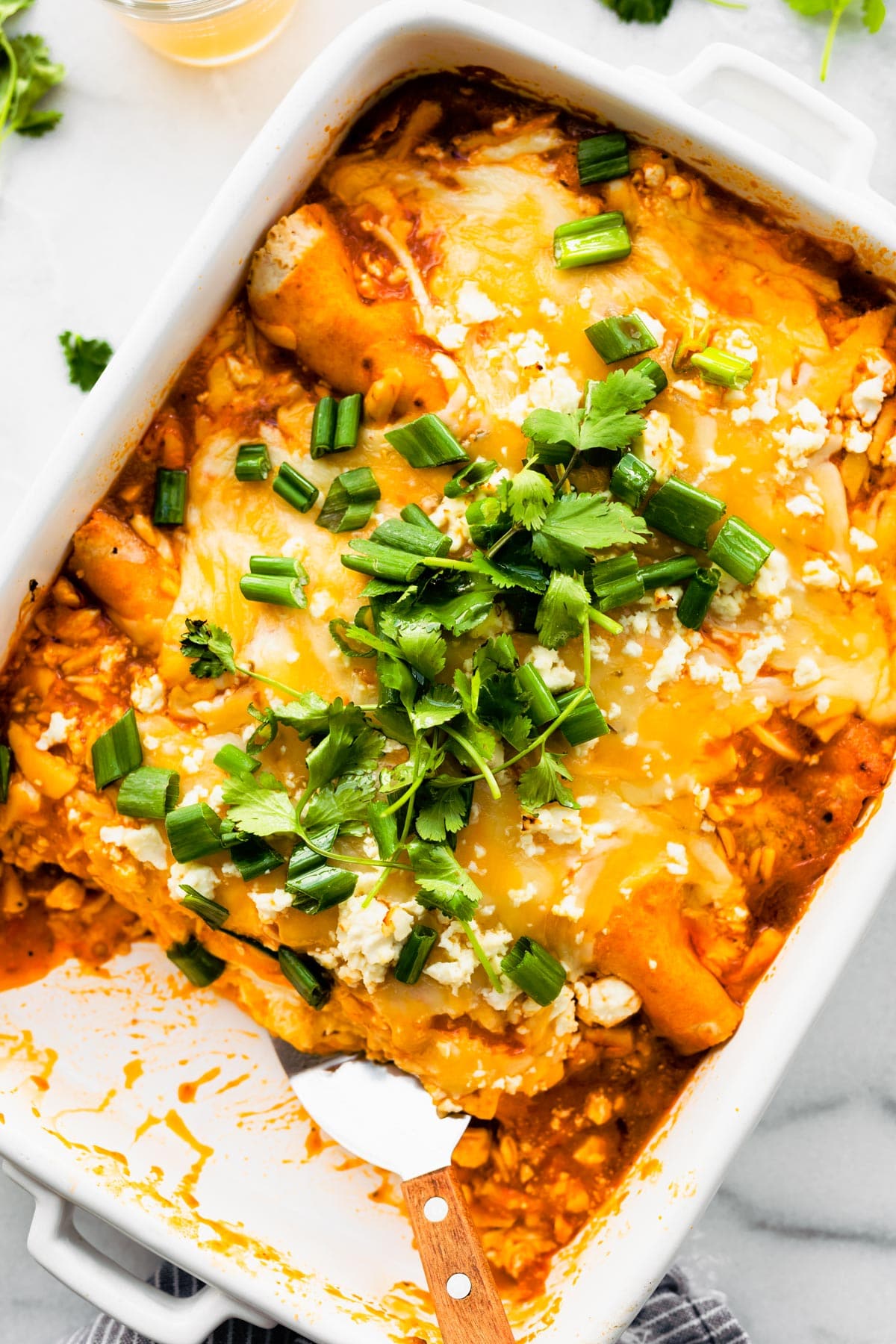 spicy Mexican casserole made with pantry staples