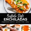 enchiladas being made and rolled then pan shot with sauce.