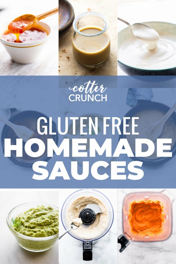 Collage Photo of homemade gluten free sauces