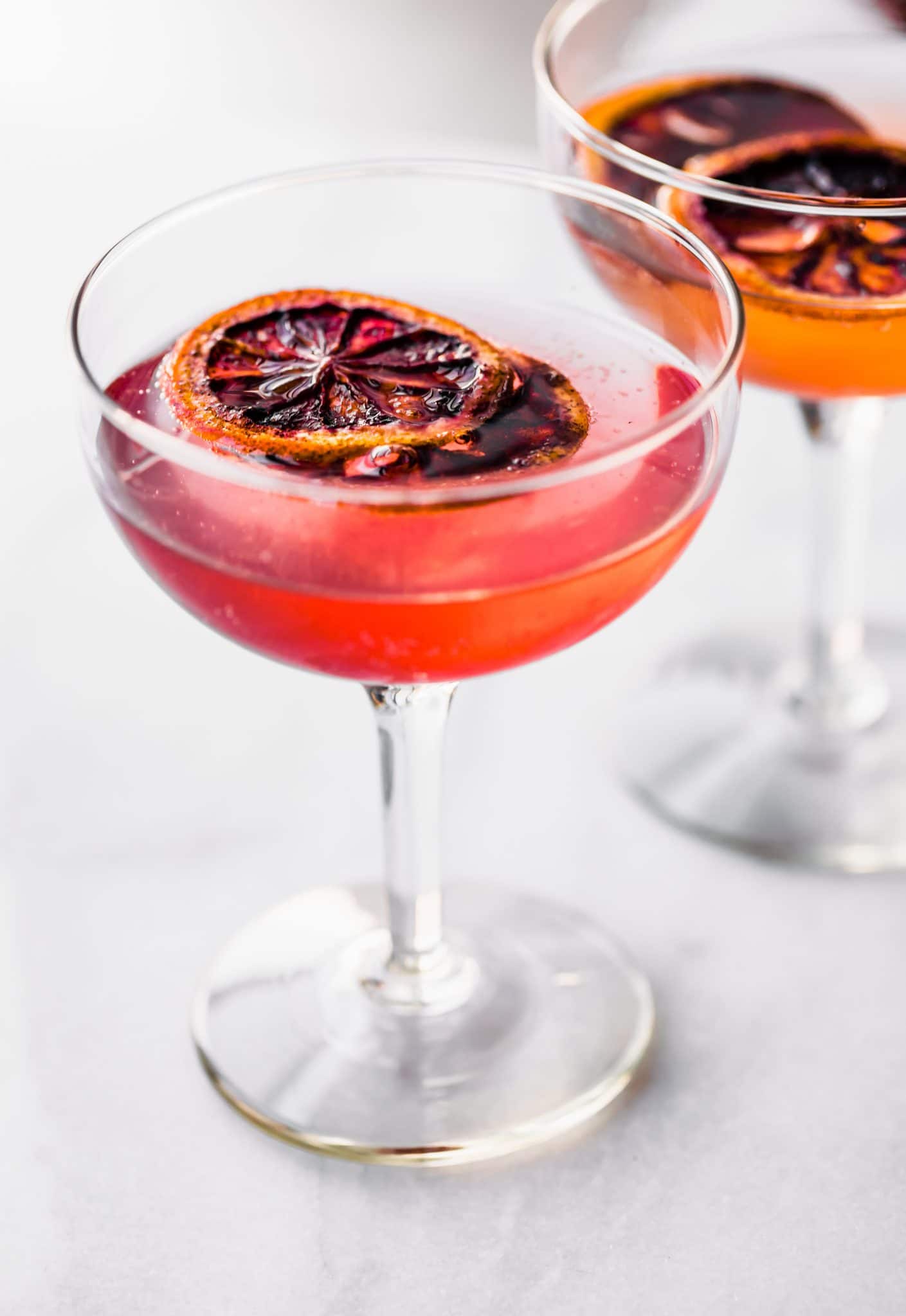 oven dried orange slices as garnish in cranberry cocktails