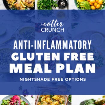 titled photo collage: Nightshade Free Anti Inflammatory Diet Meal Plan