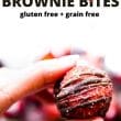 titled image for Pinterest shows Strawberry Brownie Bites
