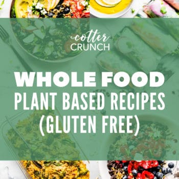 whole foods plant based meal plan and grocery list collage