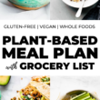 Whole Food Plant Based Recipes & Grocery List Pinterest Image