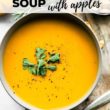 Instant Pot Butternut Squash Soup with Apple Pinterest Image