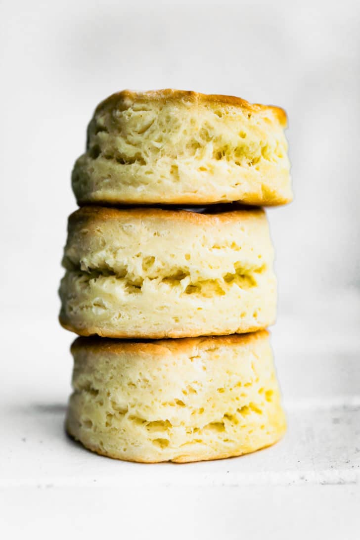 stack of freshly baked gluten free biscuits
