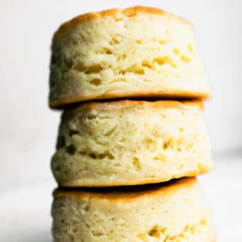 3 gluten free biscuits stacked on top of each other