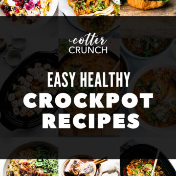 Easy Healthy Crockpot Recipes Roundup Pinterest Image