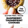 Vegan Raspberry Thumbprint Cookies Pinterest Image