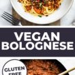 Vegan Mushroom Bolognese Pinterest Image