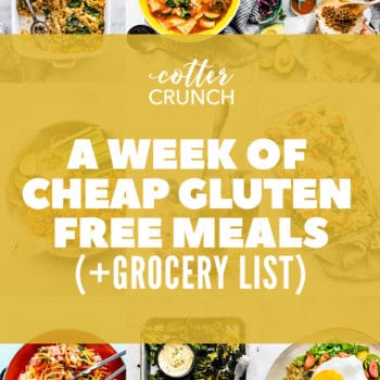 Cheap Gluten Free Meals for the Week + Grocery List cover photo