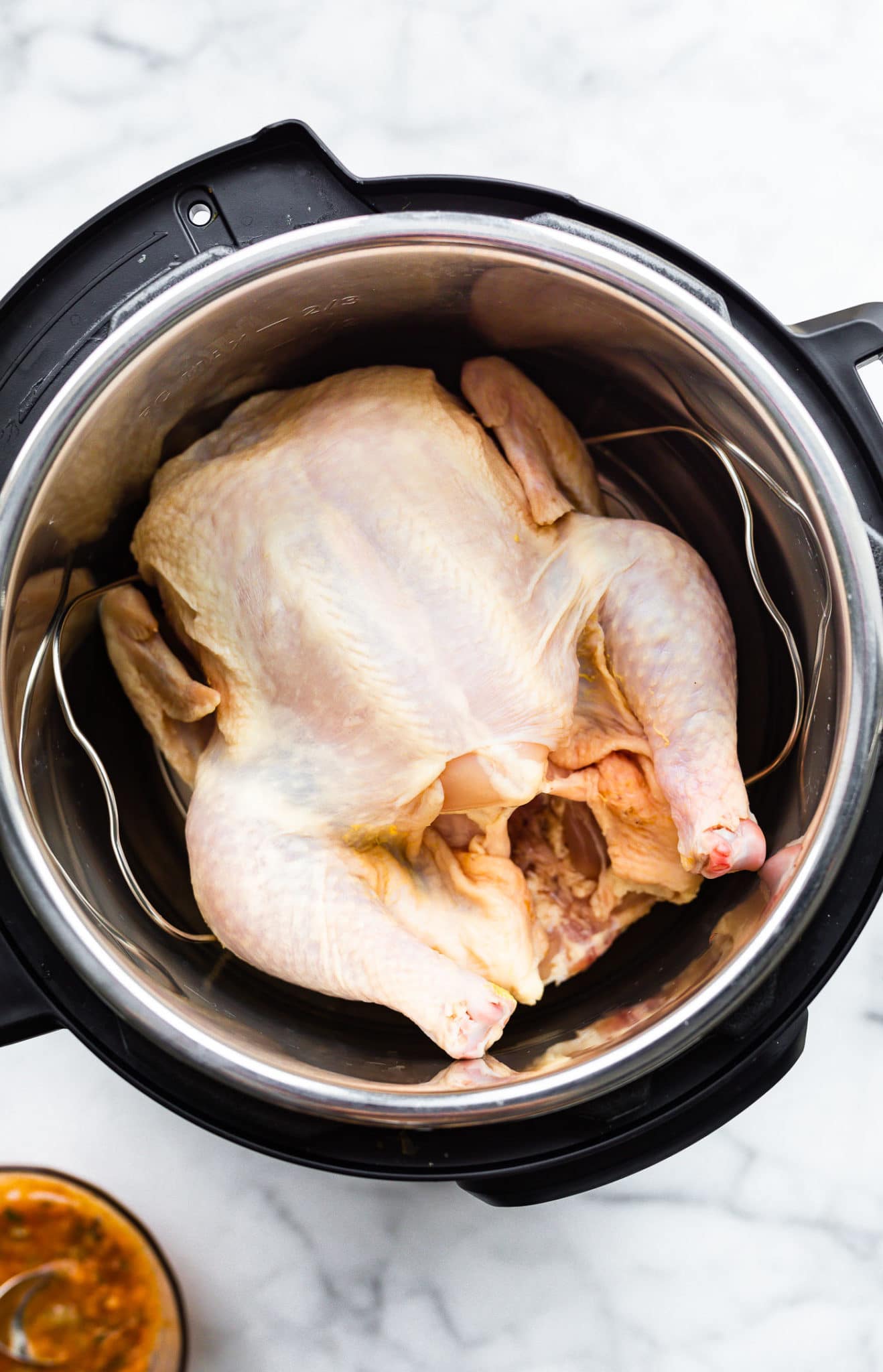 a whole raw chicken in an instant pot