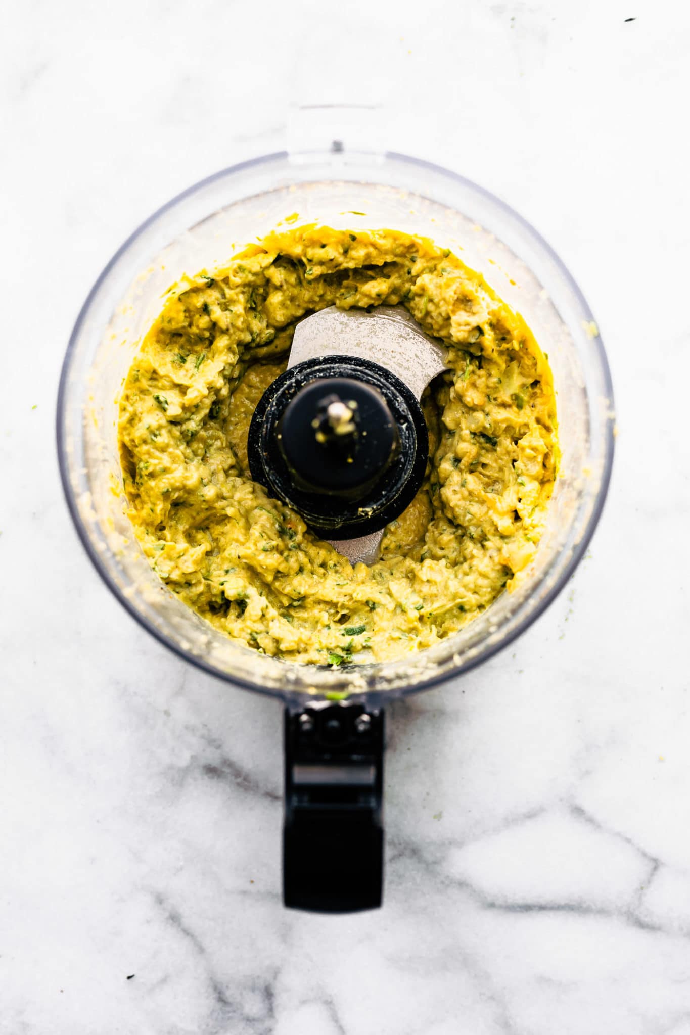 blended Mexican avocado egg salad in a food processor