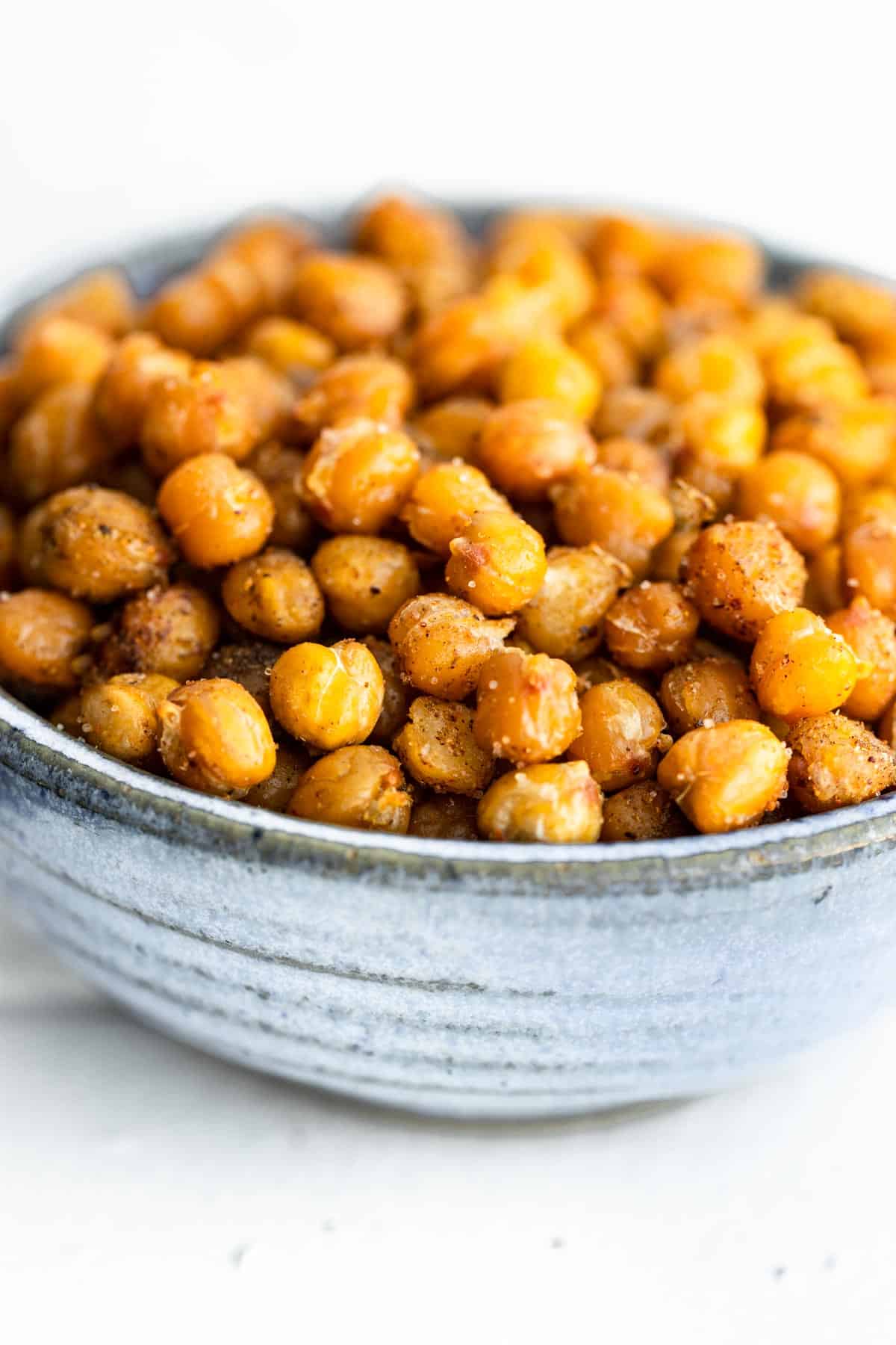 a bowl of savory roasted chickpeas