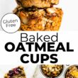 Collage of baked oatmeal cups with text overlay.
