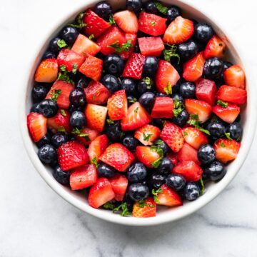 A bowl of summer berry salad.