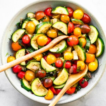 Three Herb Tomato Zucchini Salad