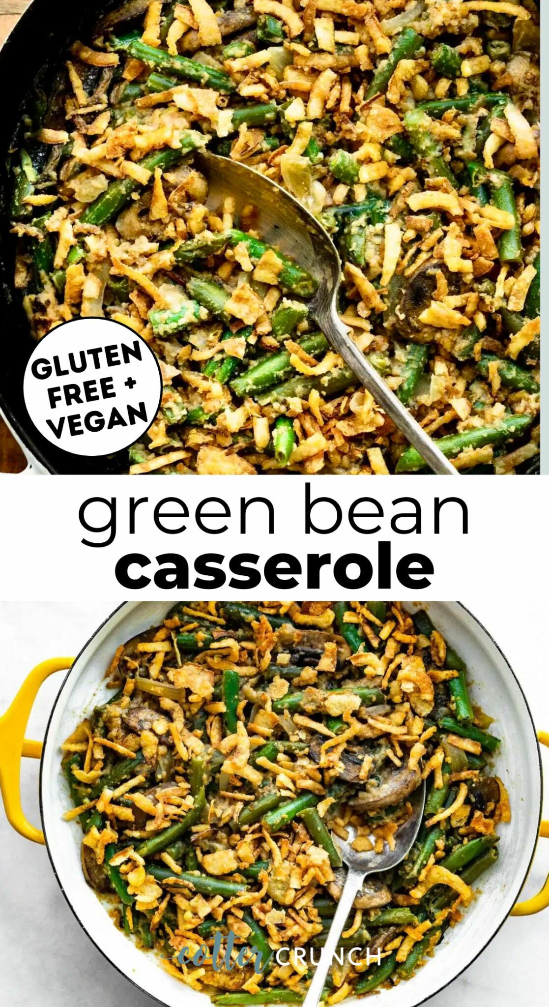 Vegan Green Bean Casserole - Cotter Crunch